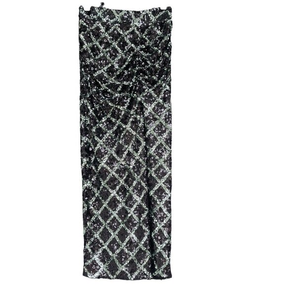 Lulus Women Sequin Maxi Skirt Size XS Fairy Mermaidcore Festival Slinky Stretch - Picture 1 of 11